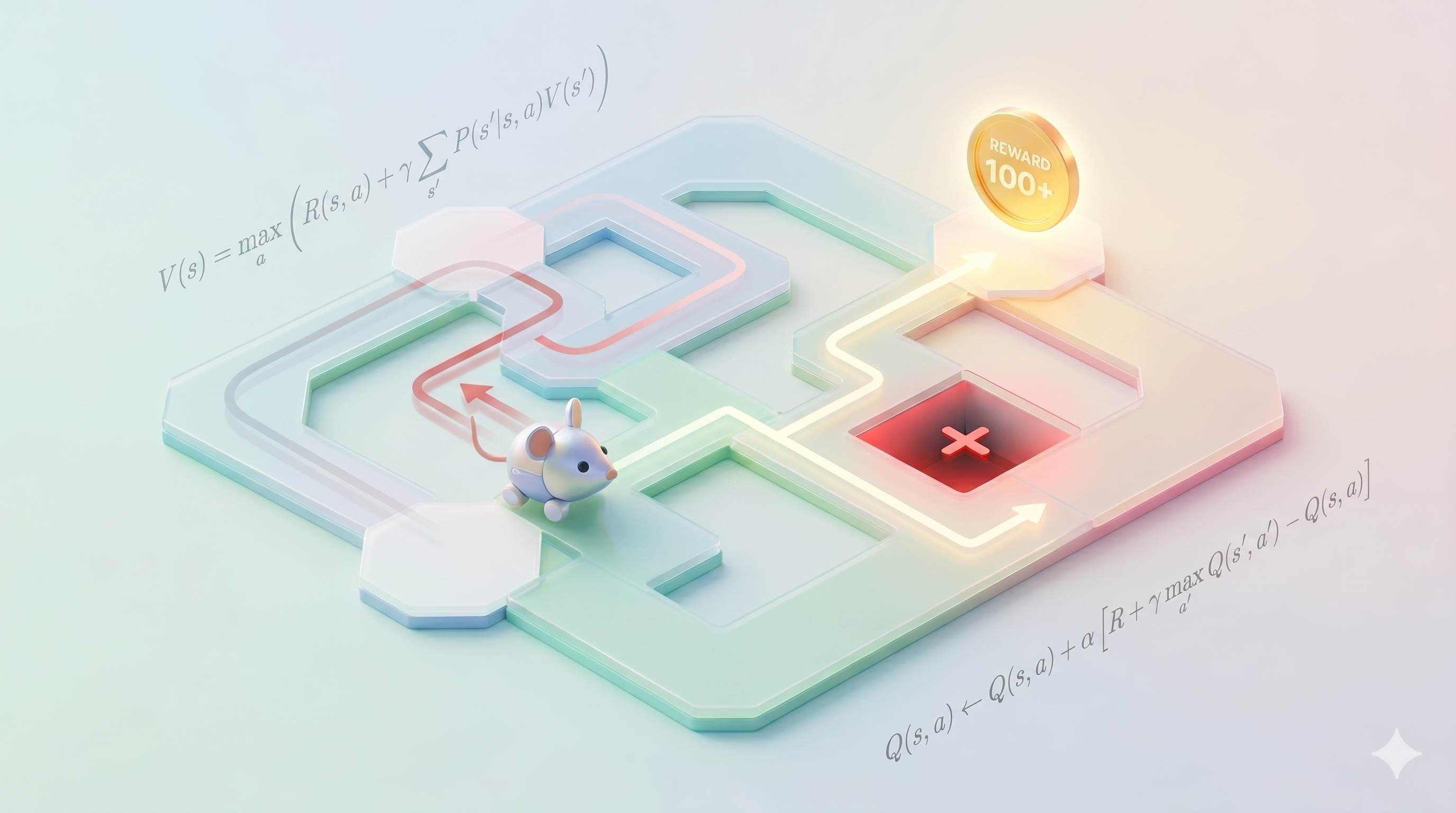 Reinforcement Learning illustration (by [Google Gemini](https://gemini.google.com/))
